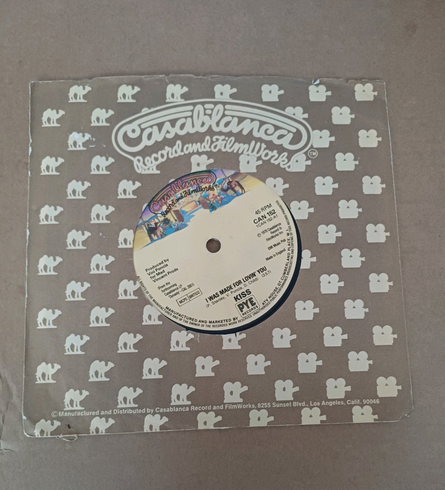Kiss - I Was Made For Lovin' You, Gebruikt, 7 inch, Single, Ophalen of Verzenden