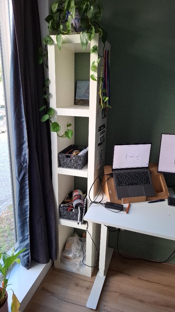 IKEA LACK kast – wit – 4 vakken – goede staat, Ophalen, Zo goed als nieuw