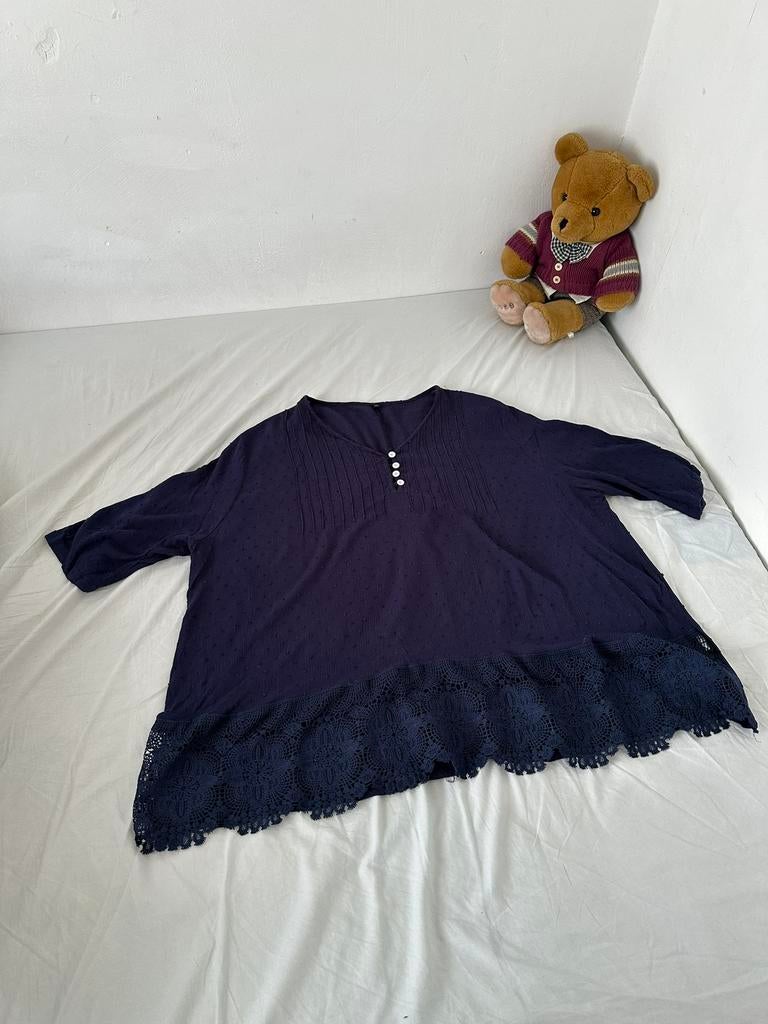 Mooie plussize blouse, Kleding | Dames, Grote Maten, Zo goed als nieuw, Blouse of Tuniek, Blauw, Ophalen of Verzenden