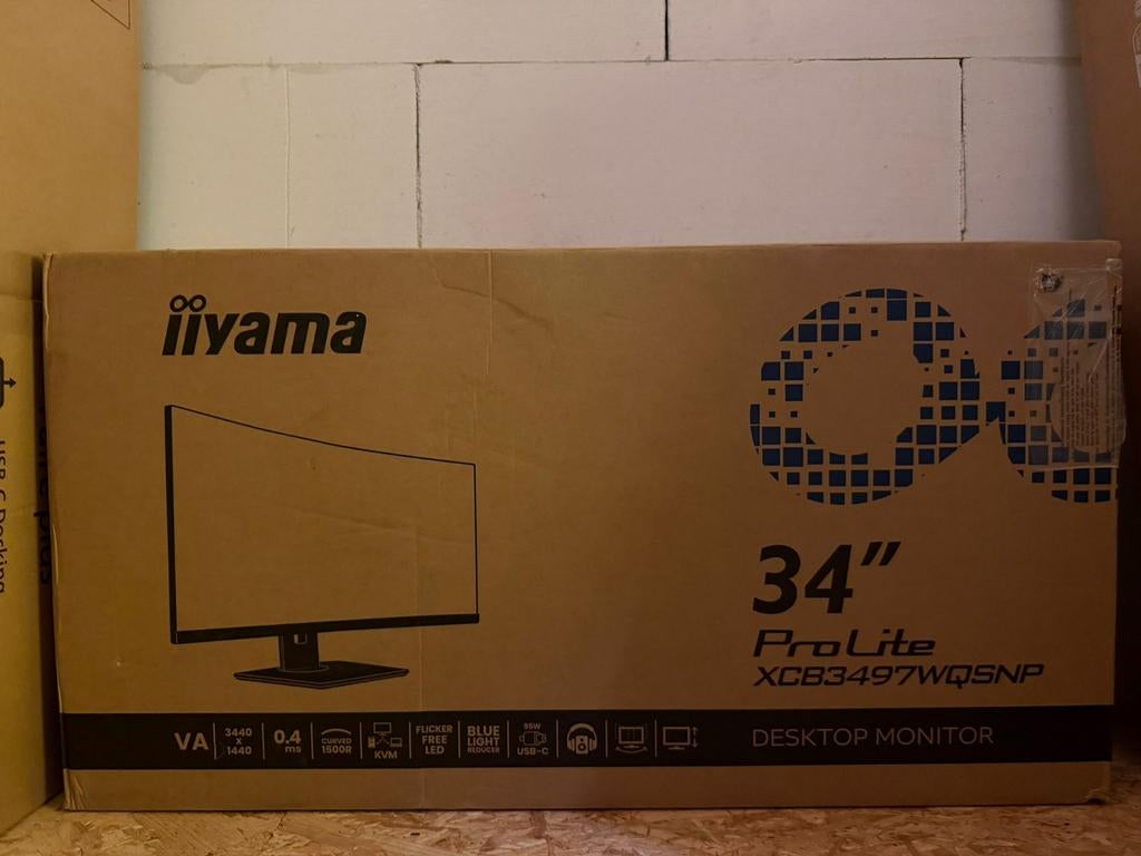 iiyama ProLite XCB3497WQSNP-B1 34" WQHD Curved VA USB-C, Computers en Software, Monitoren, Zo goed als nieuw, 61 t/m 100 Hz, USB-C