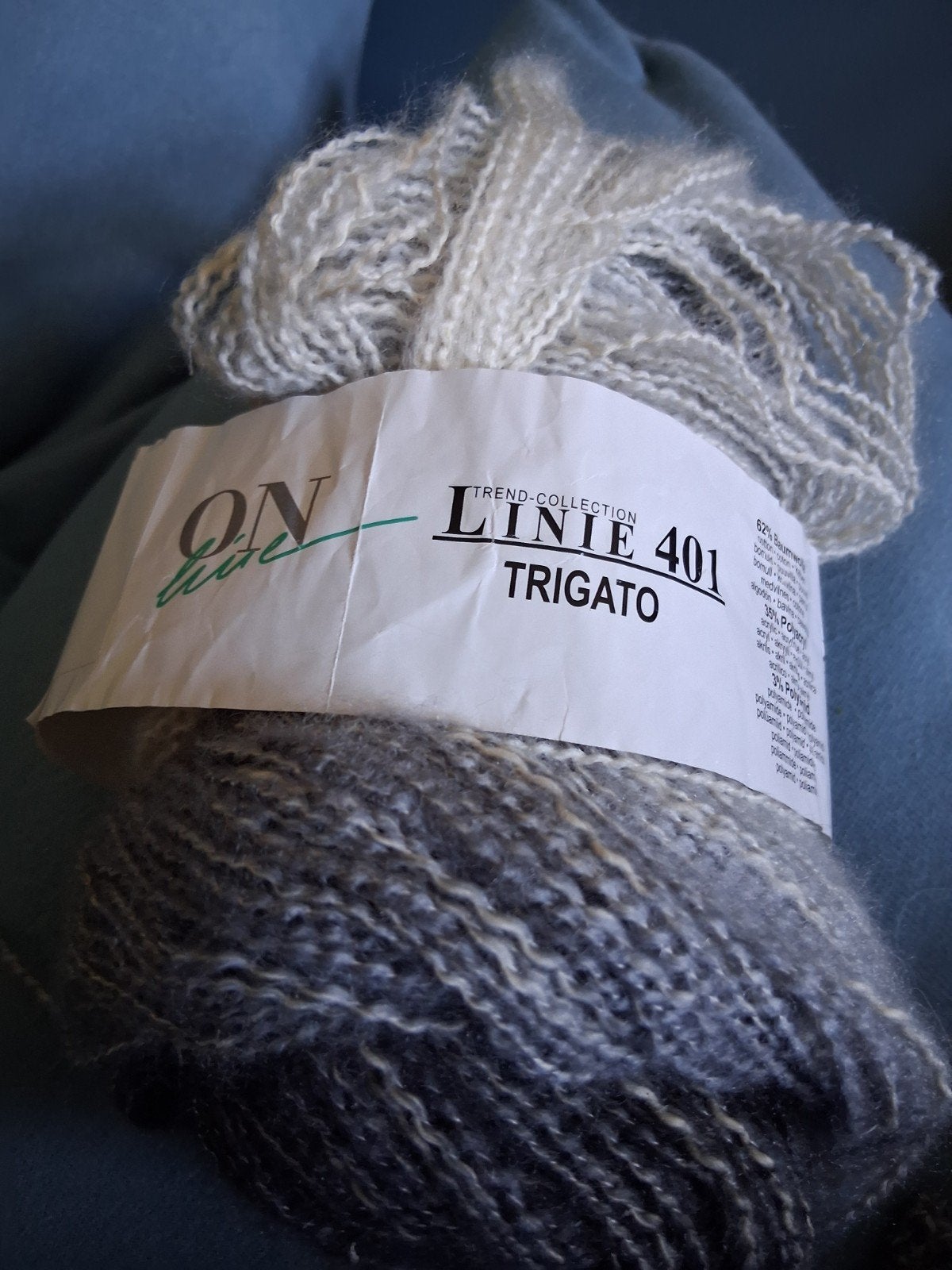 OnLine Linie 401 Trigato Wol/Garen - Grijs/Wit, Ophalen of Verzenden, Breien of Haken, Wol of Garen