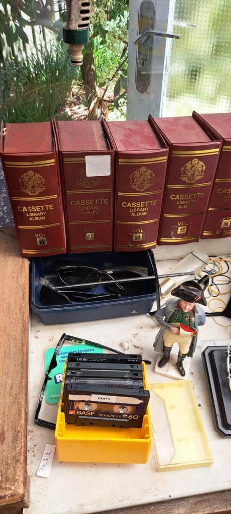 9 Cassette Library Album Cassettehouders - Vintage Opbergers, Ophalen, Gebruikt, Overige genres, Met bewaardoos, rek of koffer
