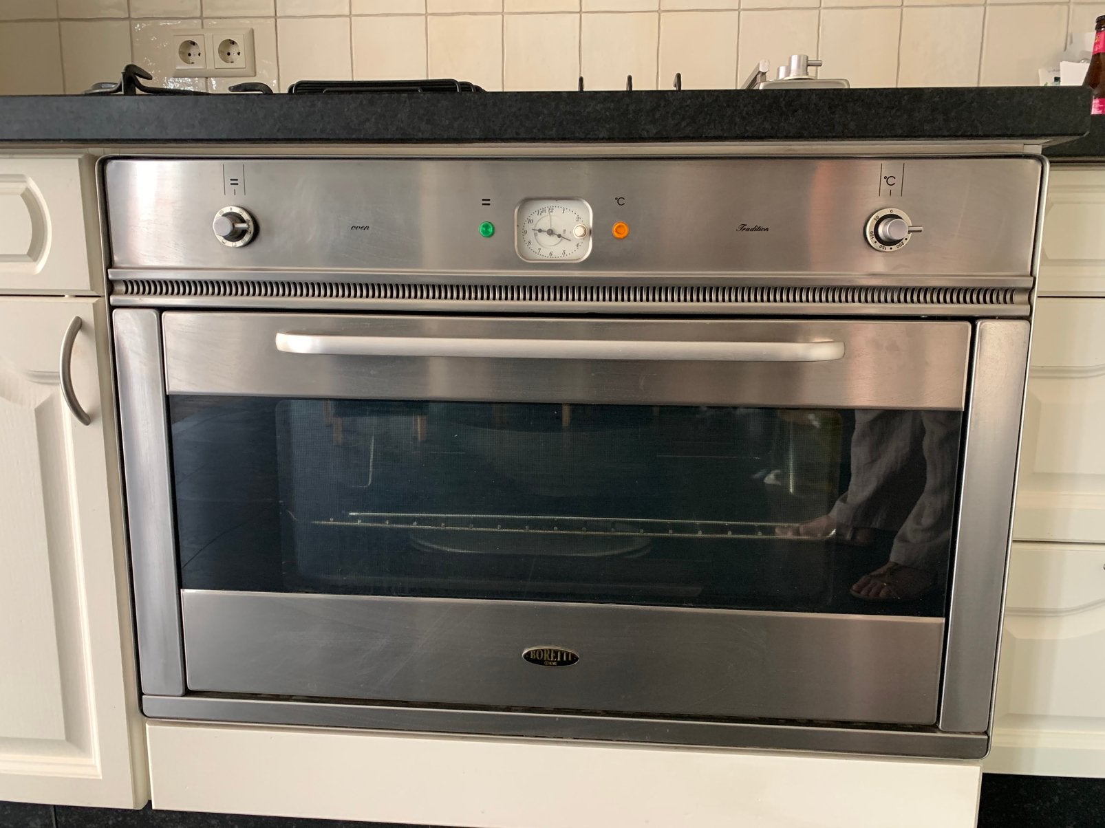 Boretti gasfornuis inbouw met oven, Witgoed en Apparatuur, Ovens, Ophalen, Gebruikt, 60 cm of meer, Heteluchtoven