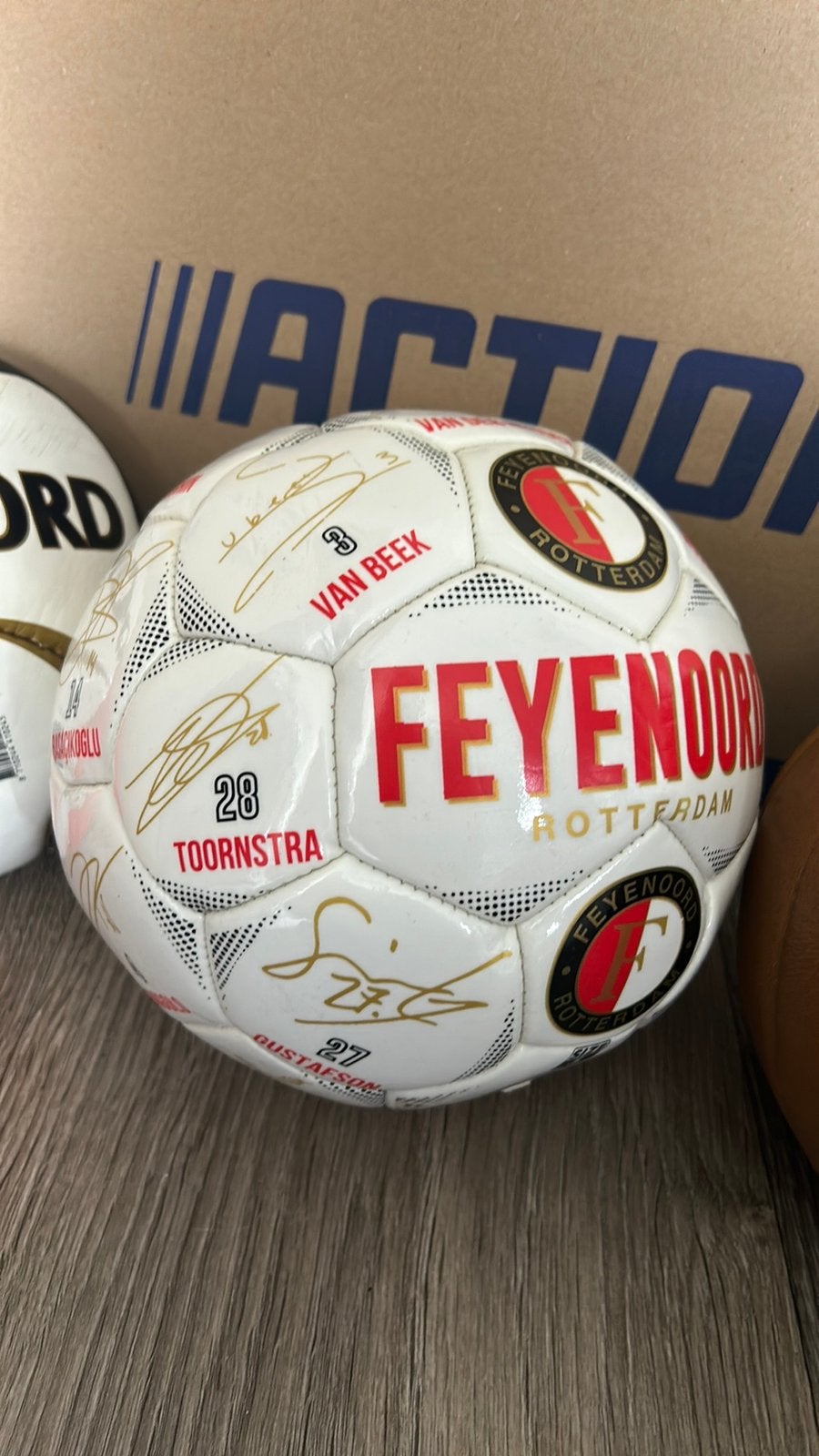 Feyenoord Bal met handtekeningen, Ophalen of Verzenden, Gebruikt, Bal