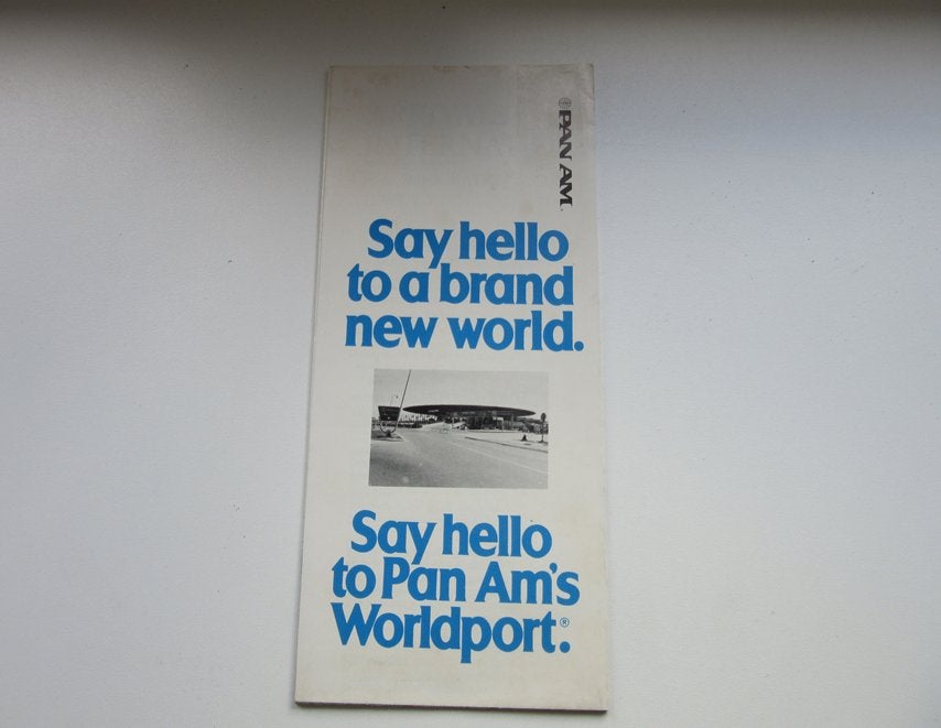 Pan Am brochure Say hello to a brand new world, Verzamelen, Verzenden, Gebruikt, Overige typen