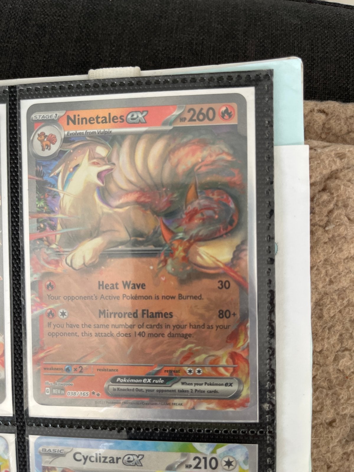 Ninetales ex Pokémon kaart 038/165 - Zo goed als nieuw, Verzenden, Zo goed als nieuw, Losse kaart