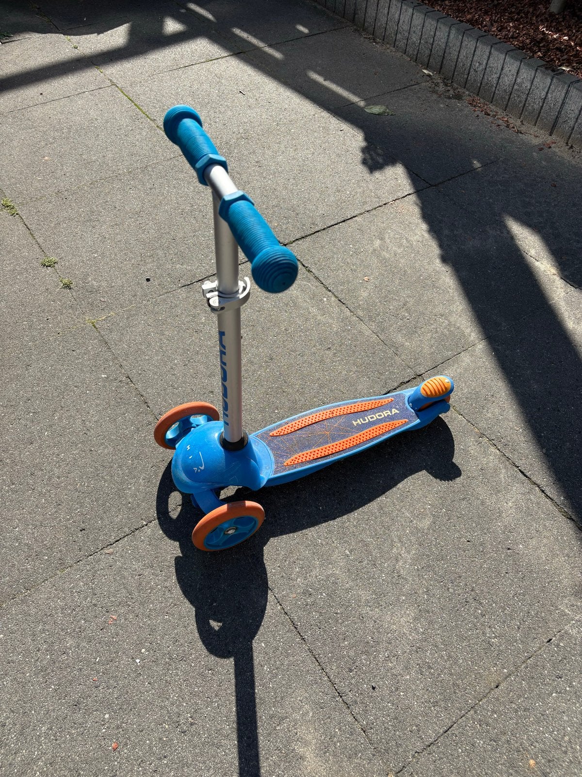 Hudora step voor kinderen - blauw/oranje, Ophalen, Gebruikt, Gewone step