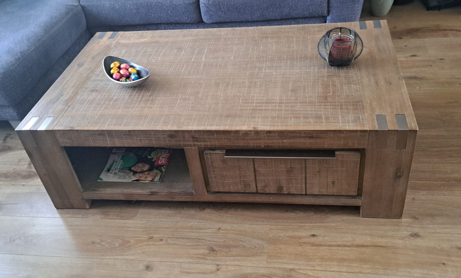 Salontafel hout, in zéér goede staat !, Huis en Inrichting, Tafels | Salontafels, Ophalen, 100 tot 150 cm, 50 tot 100 cm, Zo goed als nieuw