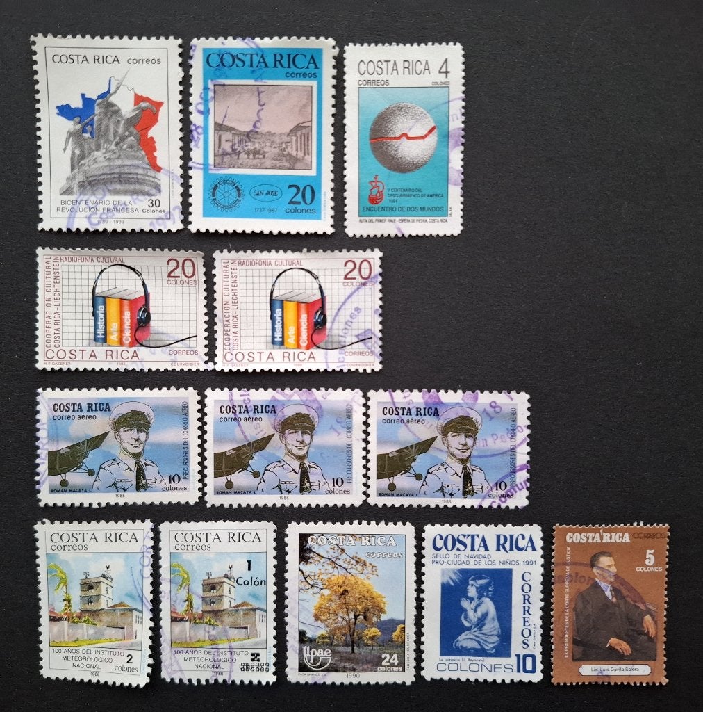 Postzegels Costa Rica, Verzenden, Gestempeld, Midden-Amerika
