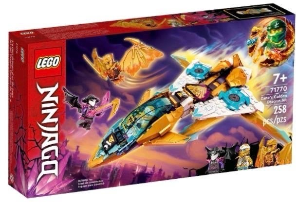 Lego Ninjago 71770 Zane's Gouden Drakenjet - Compleet, Gebruikt, Lego, Ophalen of Verzenden, Compleet