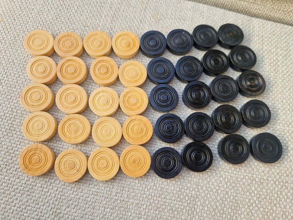 Damstenen, Hobby en Vrije tijd, Gezelschapsspellen | Bordspellen, Een of twee spelers, Ophalen of Verzenden, Gebruikt
