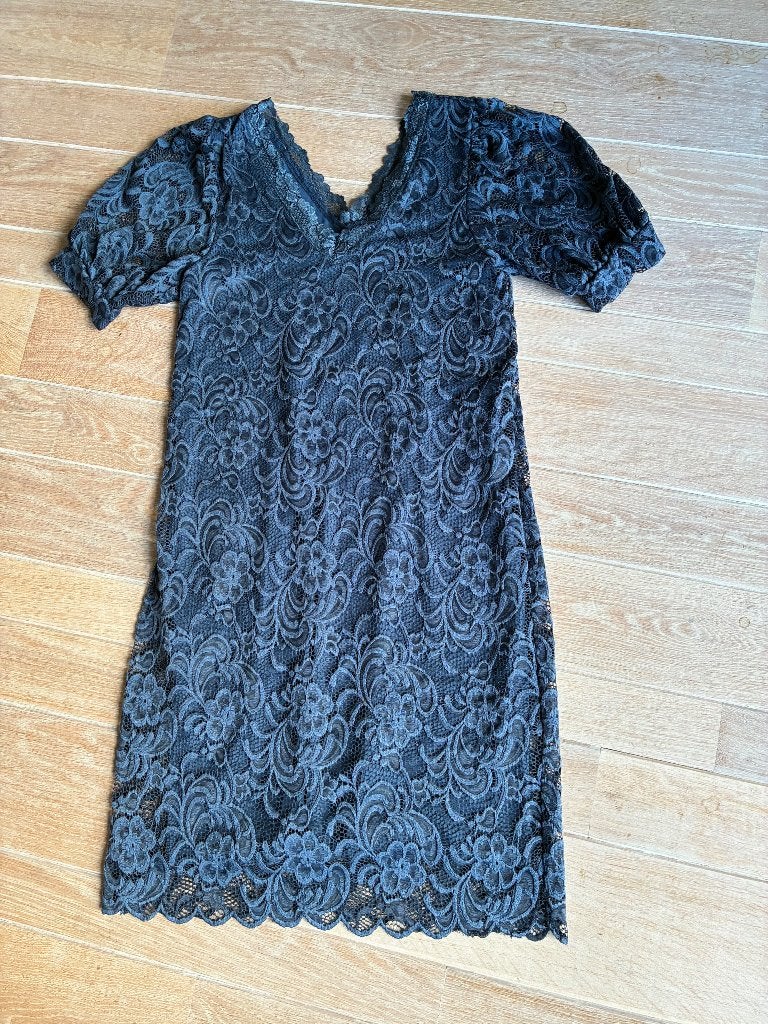 Kanten blauwe zwangerschapsjurk, Blauw, Jurk, Mamalicious, Ophalen of Verzenden