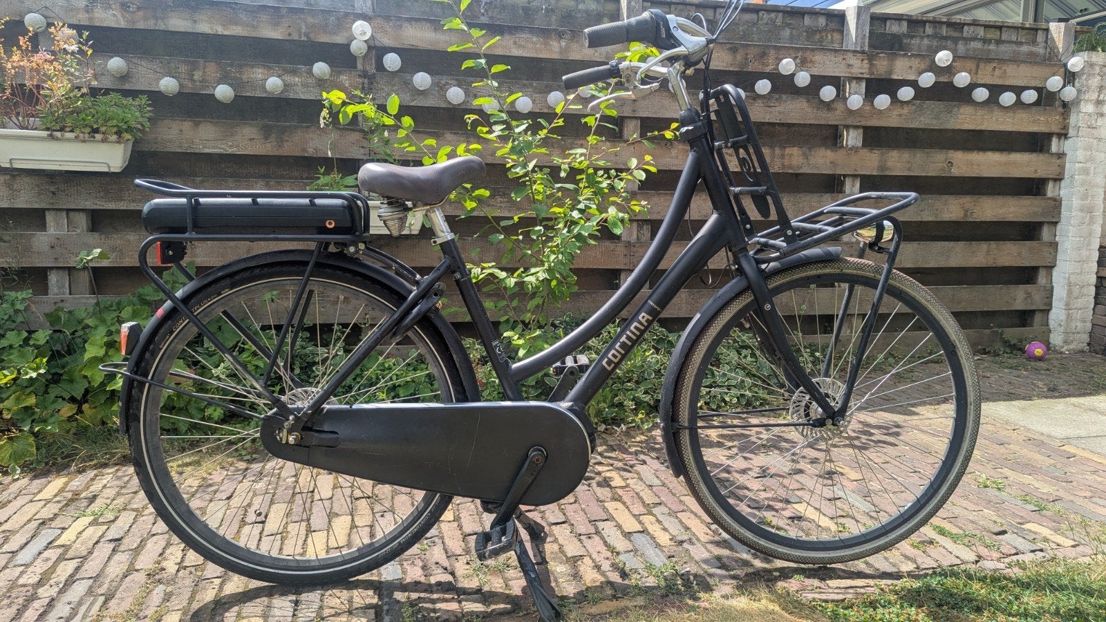 Cortina E-U4 Transport elektrische fiets - Zwart, Fietsen en Brommers, Elektrische fietsen, Gebruikt, Ophalen