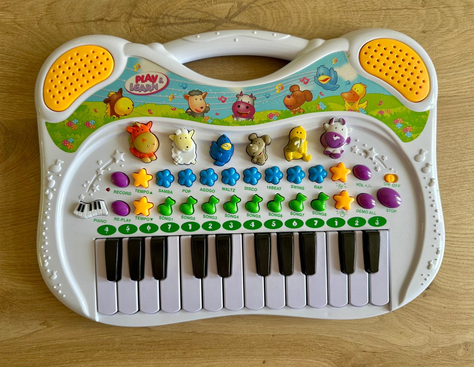 Kinder speel piano met dierengeluiden | speelgoed baby/kind, Ophalen, Gebruikt, Overige typen, Met geluid