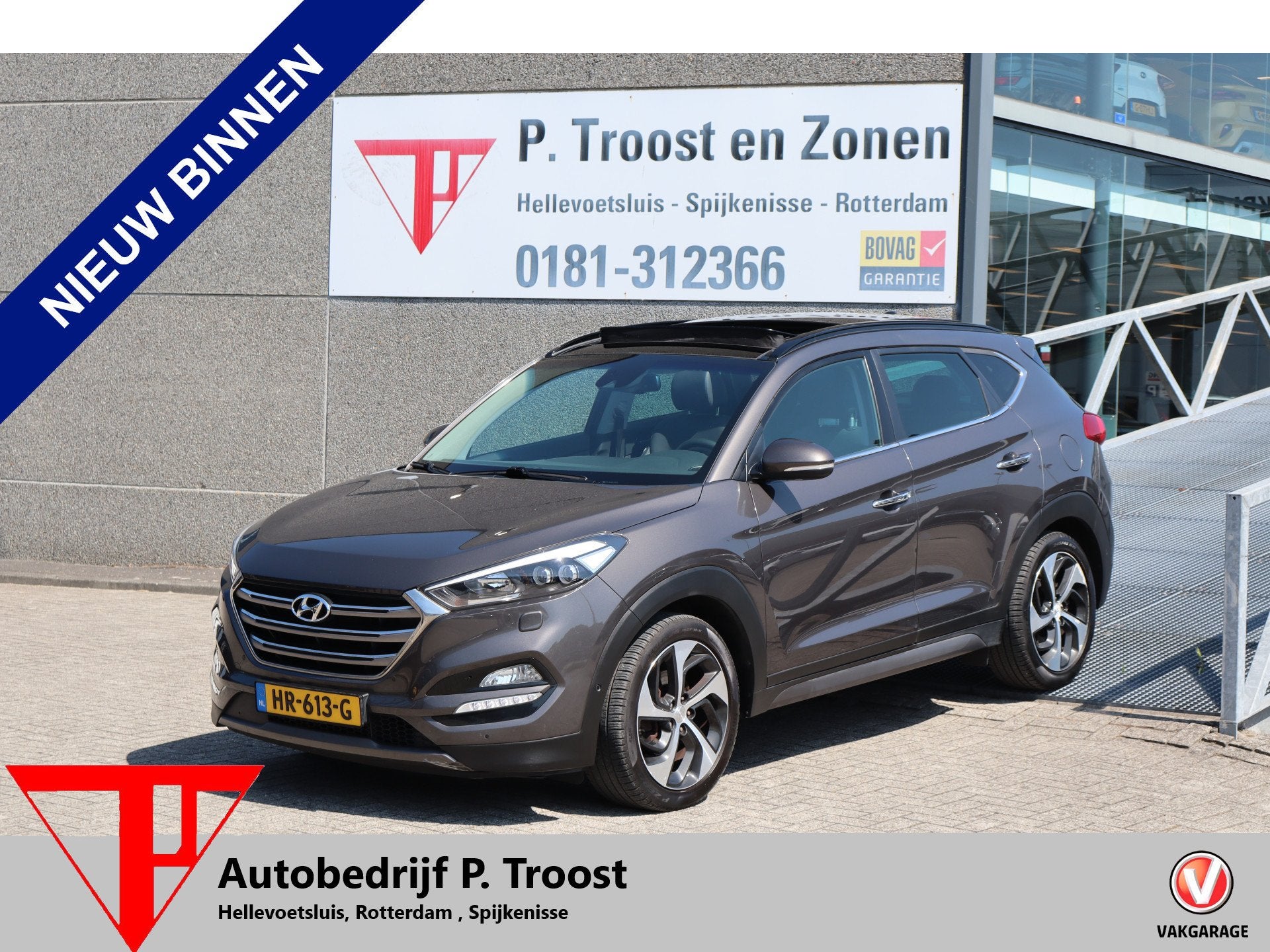 Hyundai Tucson 1.6 T-GDi Premium 4WD Trekhaak/Panoramadak/St, Auto's, 12 maanden, Gebruikt, 4 cilinders, Bedrijf