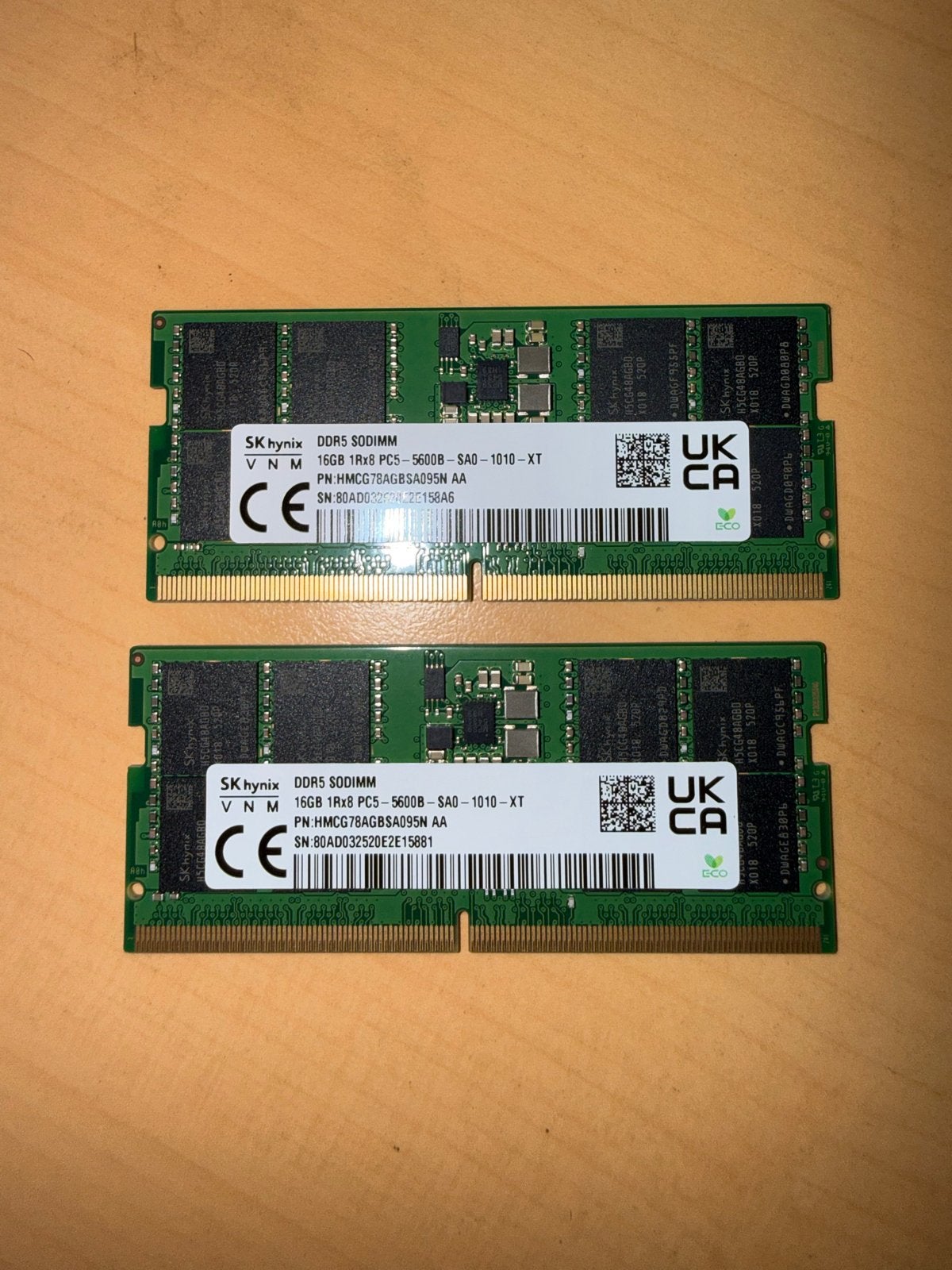 SK Hynix DDR5 SODIMM 2x 16GB RAM 5600MTs