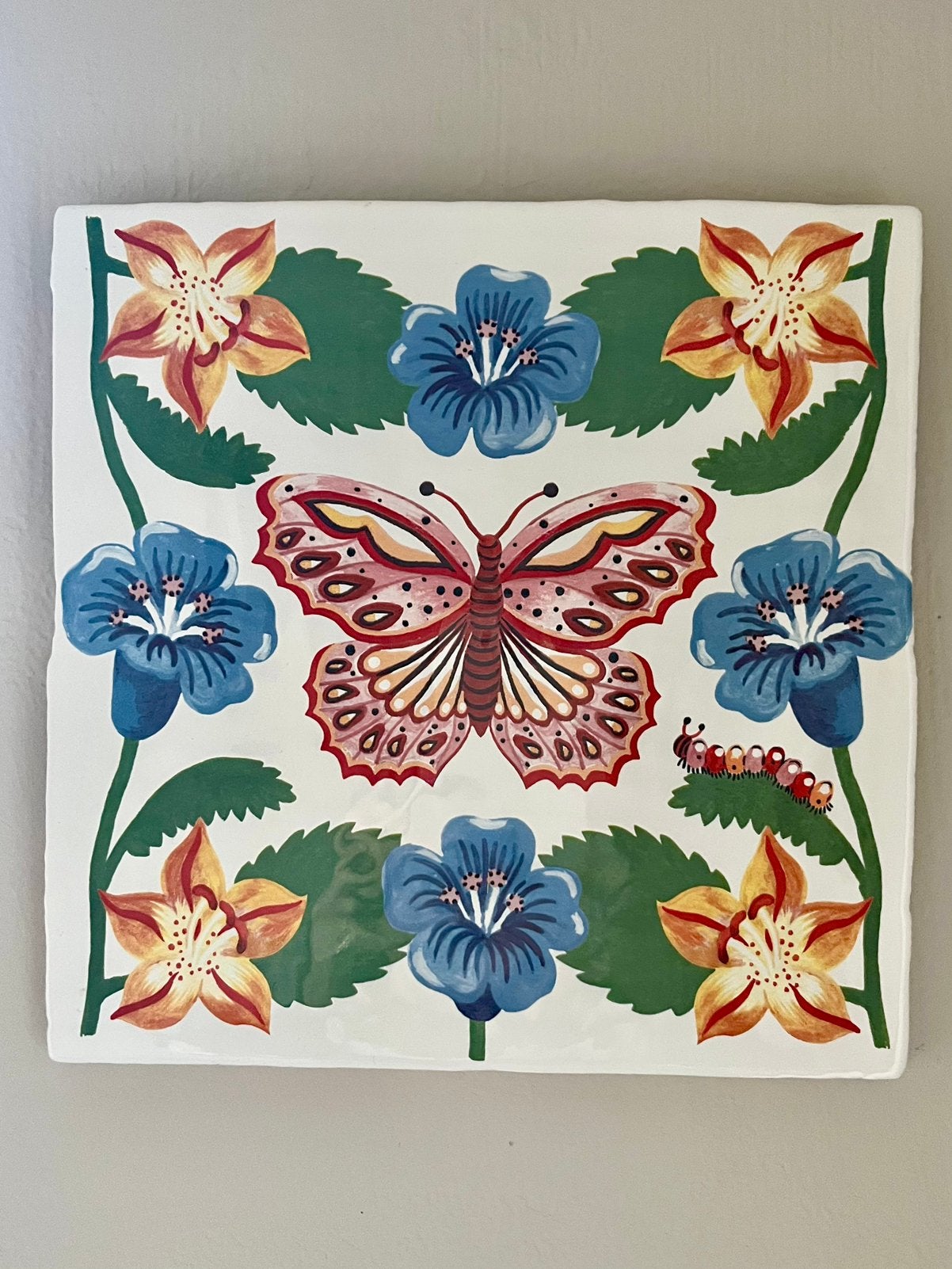 Tegel StoryTiles Vlinder groot formaat 20 x 20, Antiek en Kunst, Ophalen