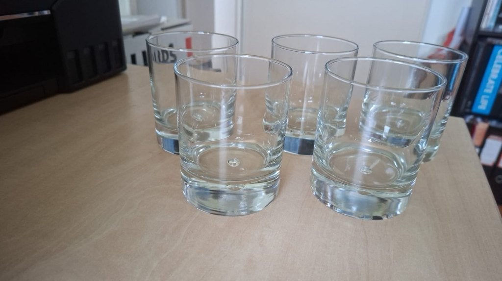 Set van 5x (whiskey)glazen - Durobor, Ophalen of Verzenden, Zo goed als nieuw, Overige merken, Glas