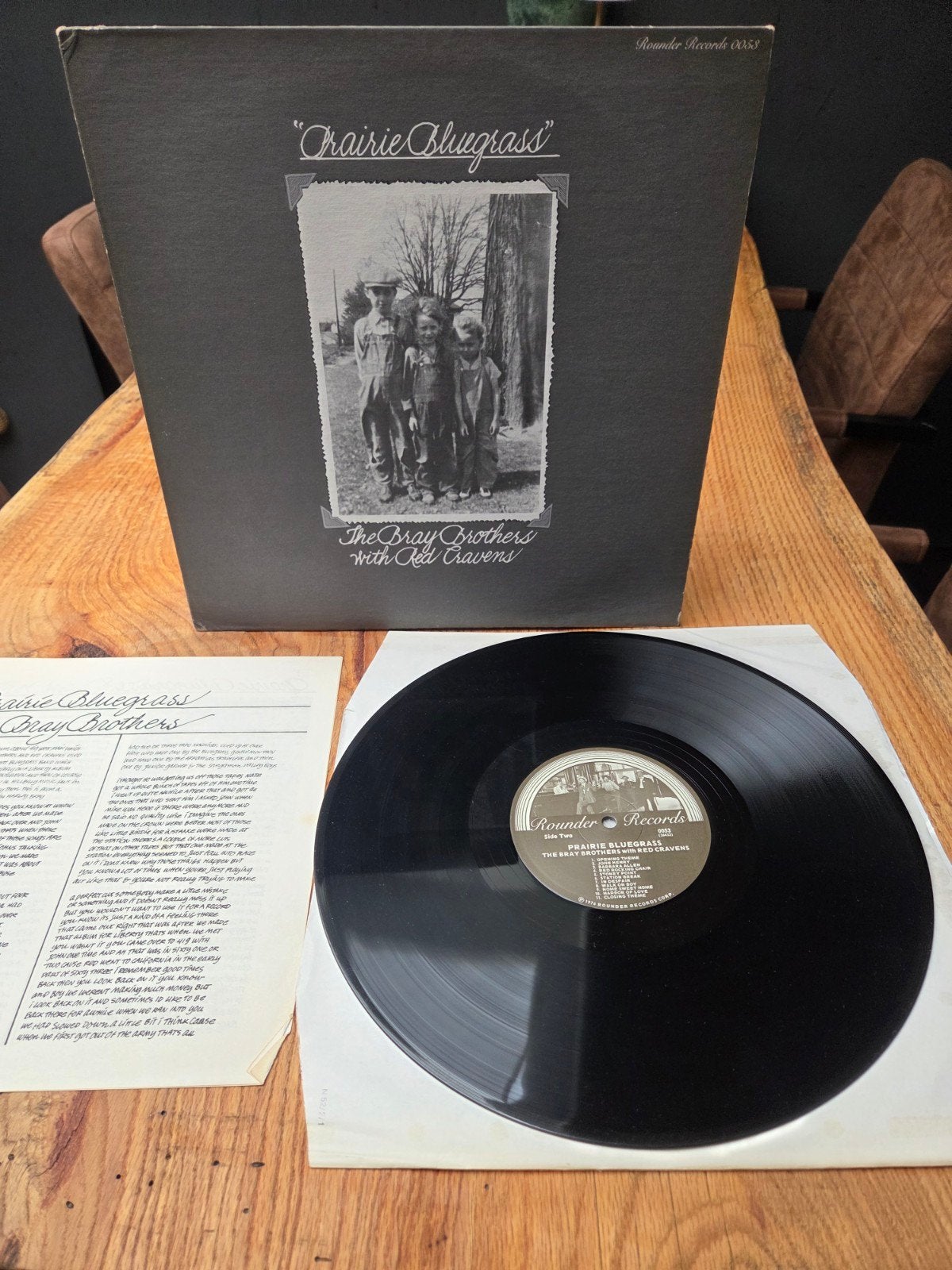 The Bray Brothers with Ted Cravens - Prairie Bluegrass LP, Gebruikt, Ophalen of Verzenden, Inclusief boekje, Bluegrass