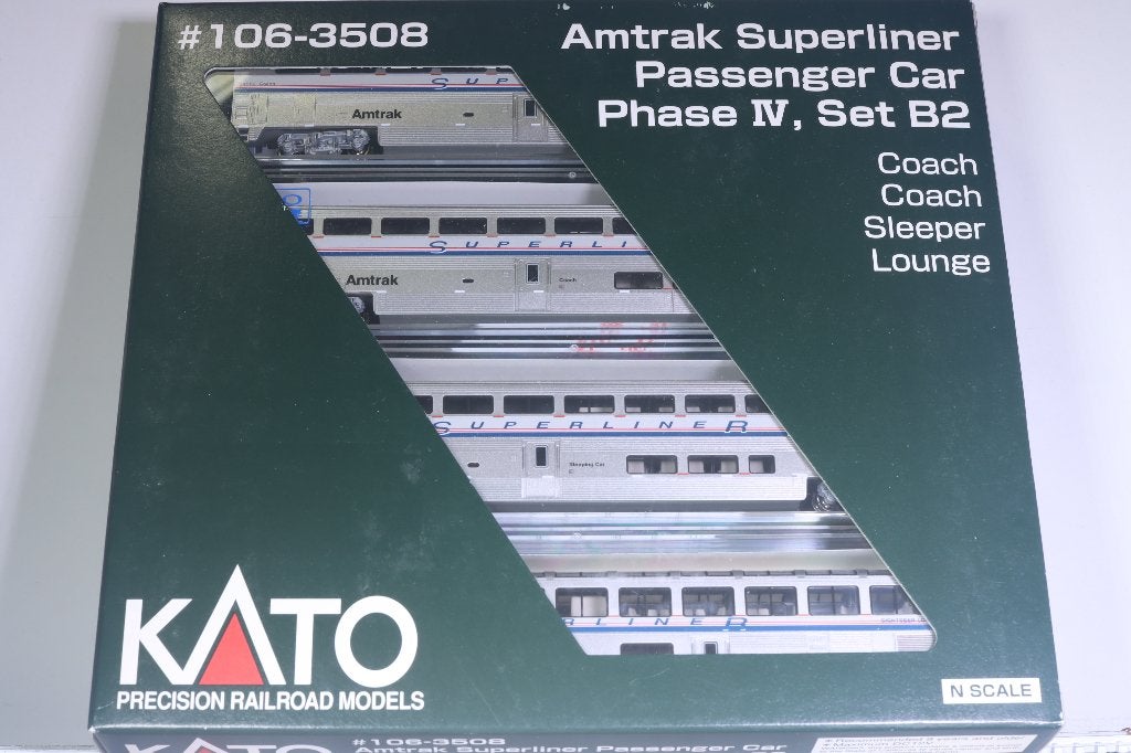 4-delige set personenwagons, Amtrak (US), Overige merken, Gelijkstroom, Ophalen of Verzenden, Nieuw