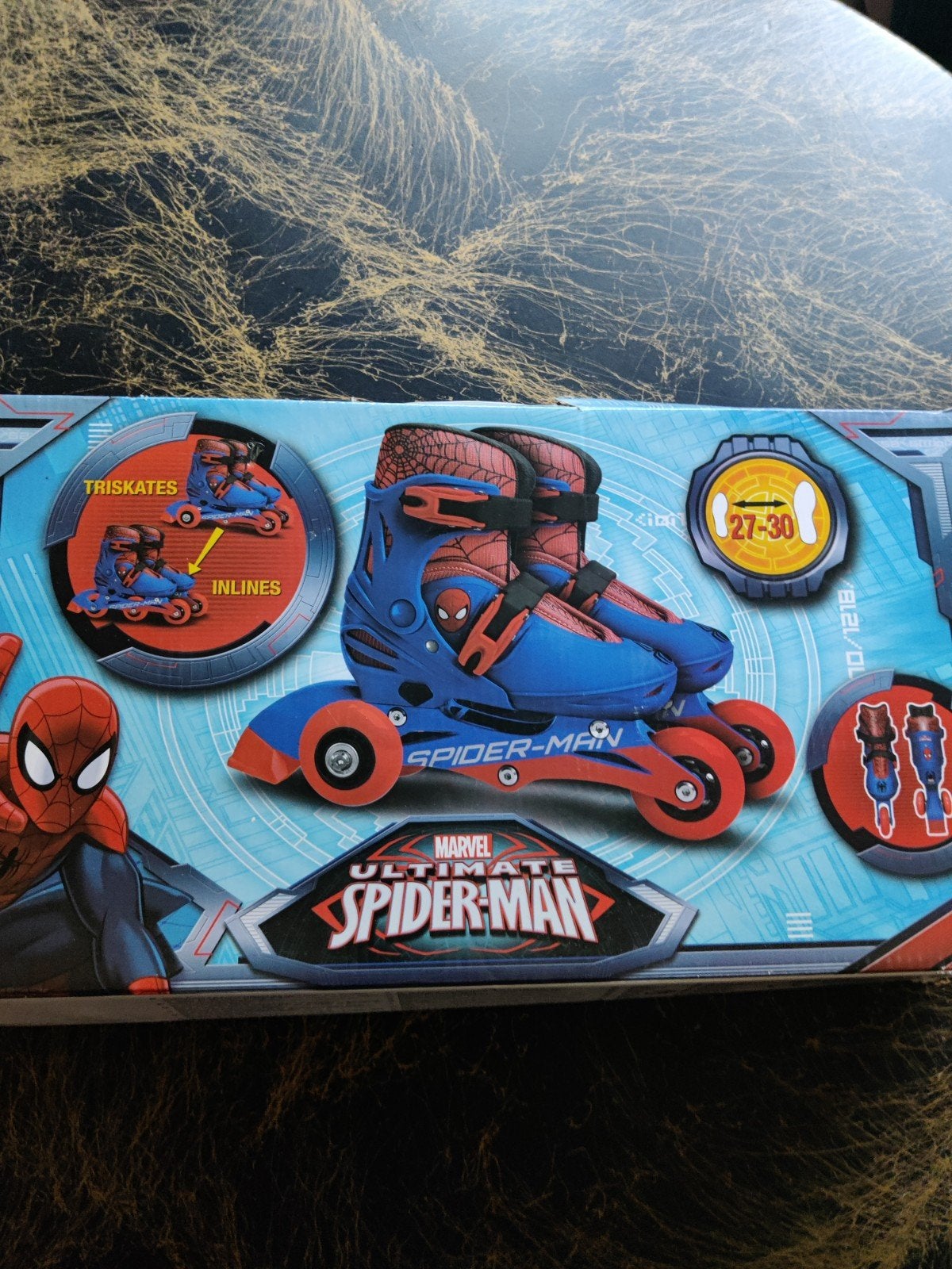 Spiderman verstelbare rolschaatsen/inline skates maat 27-30, Kinderen en Baby's, Ophalen, Verstelbaar, Gebruikt, Kinderen