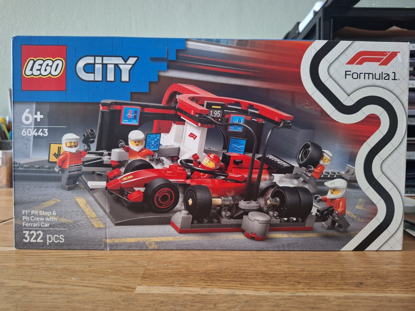 LEGO City 60443 F1 Pitstop & Pit Crew met Ferrari Auto, Ophalen of Verzenden, Nieuw