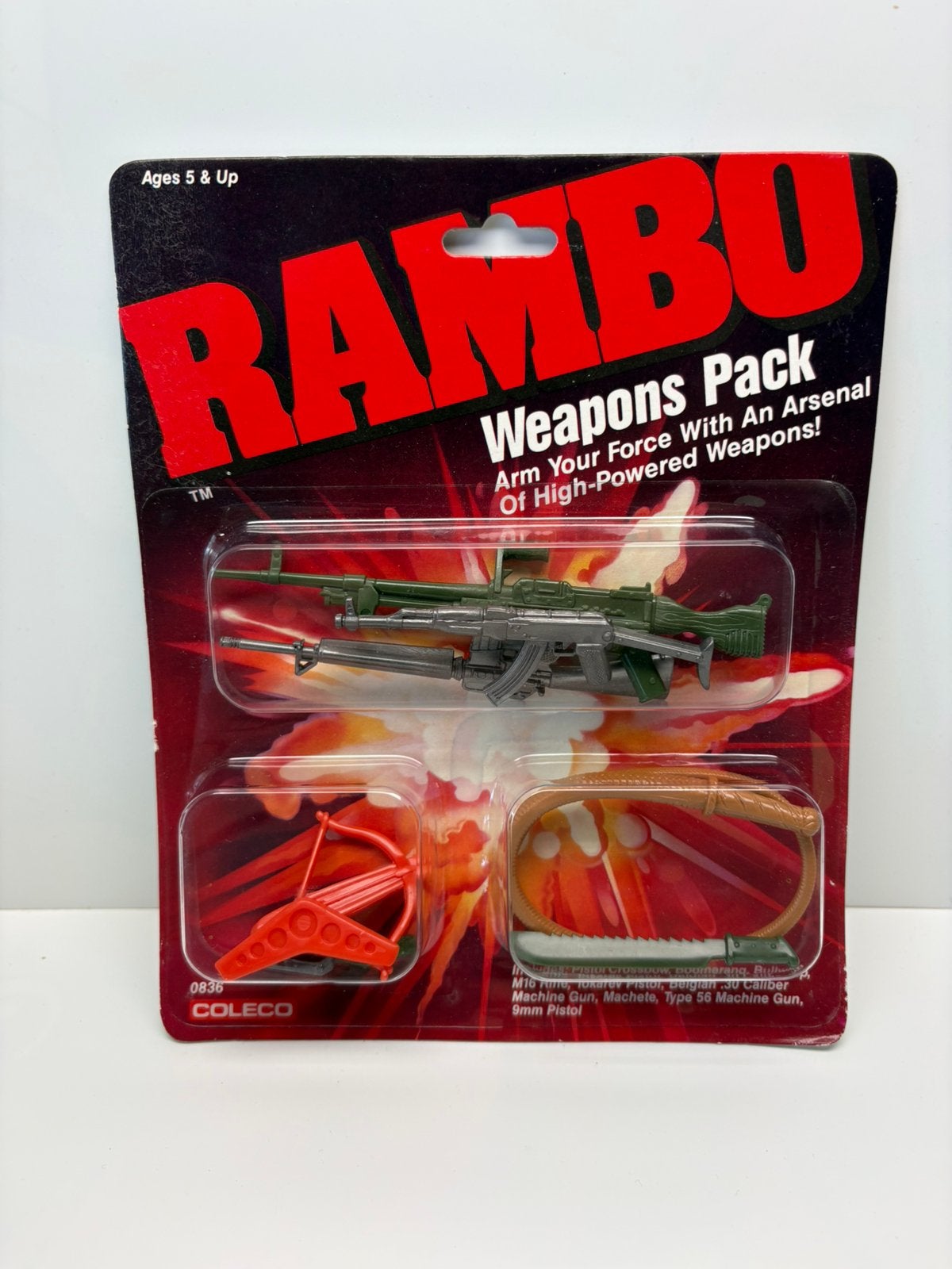 Rambo weapon pack mosc, Verzamelen, Poppetjes en Figuurtjes, Ophalen of Verzenden, Zo goed als nieuw