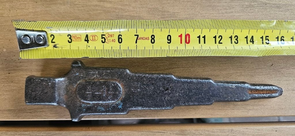 Oud gereedschap radiatorsleutel / "orgeltje"   3/8 × 1¼, Ophalen of Verzenden