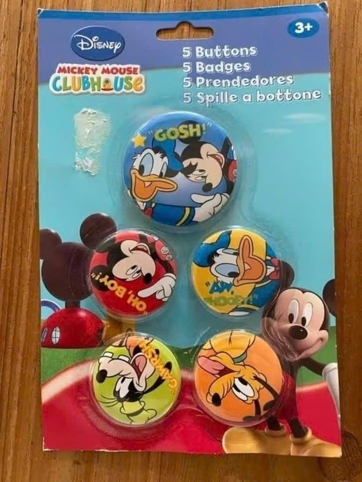 Disney Mickey Mouse clubhouse buttons, Verzamelen, Ophalen of Verzenden, Mickey Mouse, Nieuw