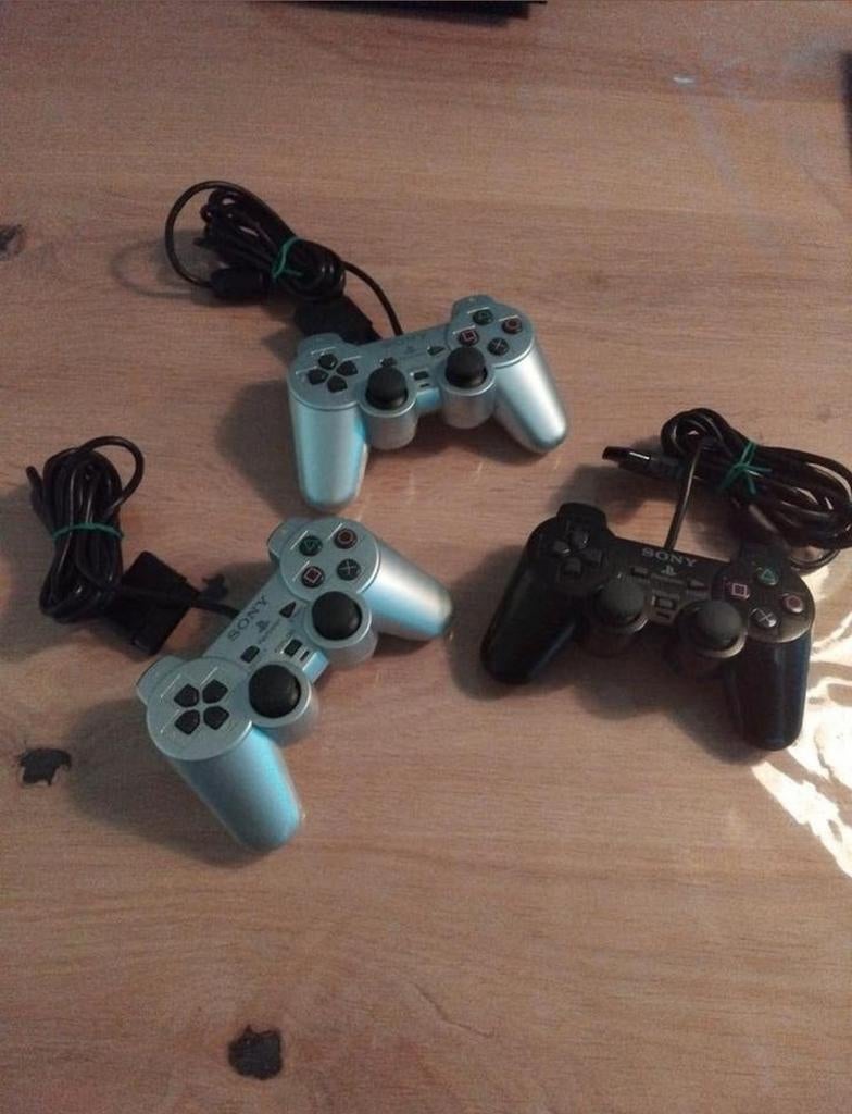 Ps2 controller playstation 2 dual shock controller zwart nog, Spelcomputers en Games, Ophalen of Verzenden, Met 1 controller
