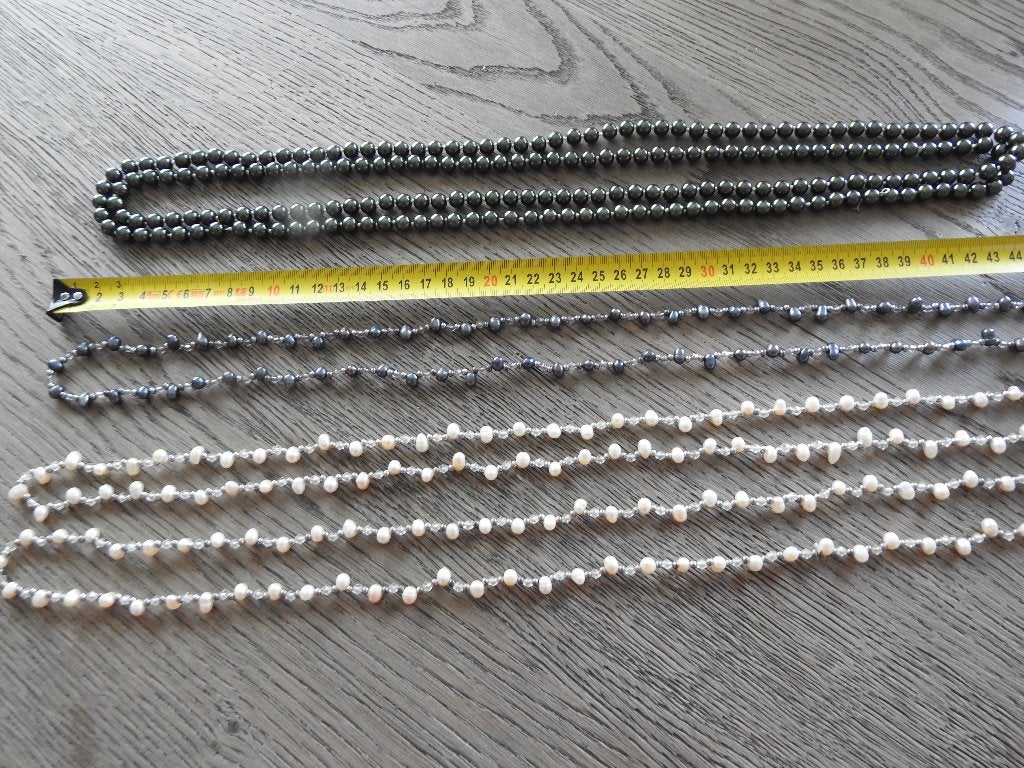 3 leuke kralen ketting, Ophalen of Verzenden, Zo goed als nieuw, Groen, Overige materialen