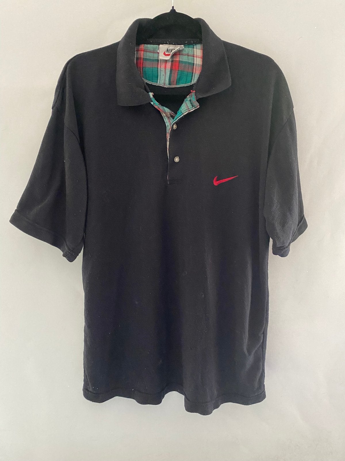 Vintage Nike polo zwart met rood logo – maat L – klassiek, Kleding | Heren, Polo's, Ophalen of Verzenden, Gedragen, Maat 52/54 (L)