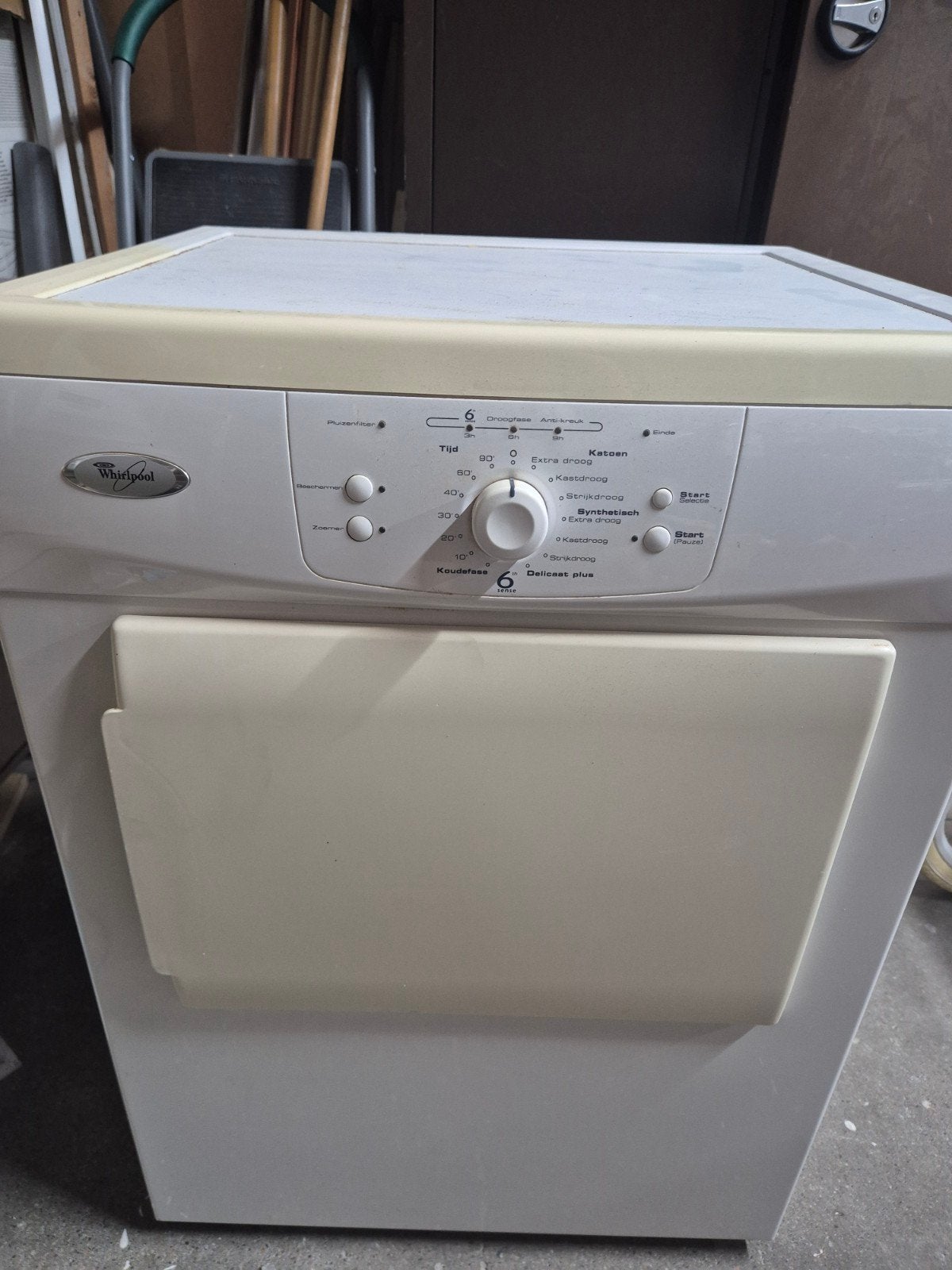 Whirlpool wasdroger - 6 kg - Goede staat, Gebruikt, Luchtafvoer, 4 tot 6 kg, Ophalen of Verzenden