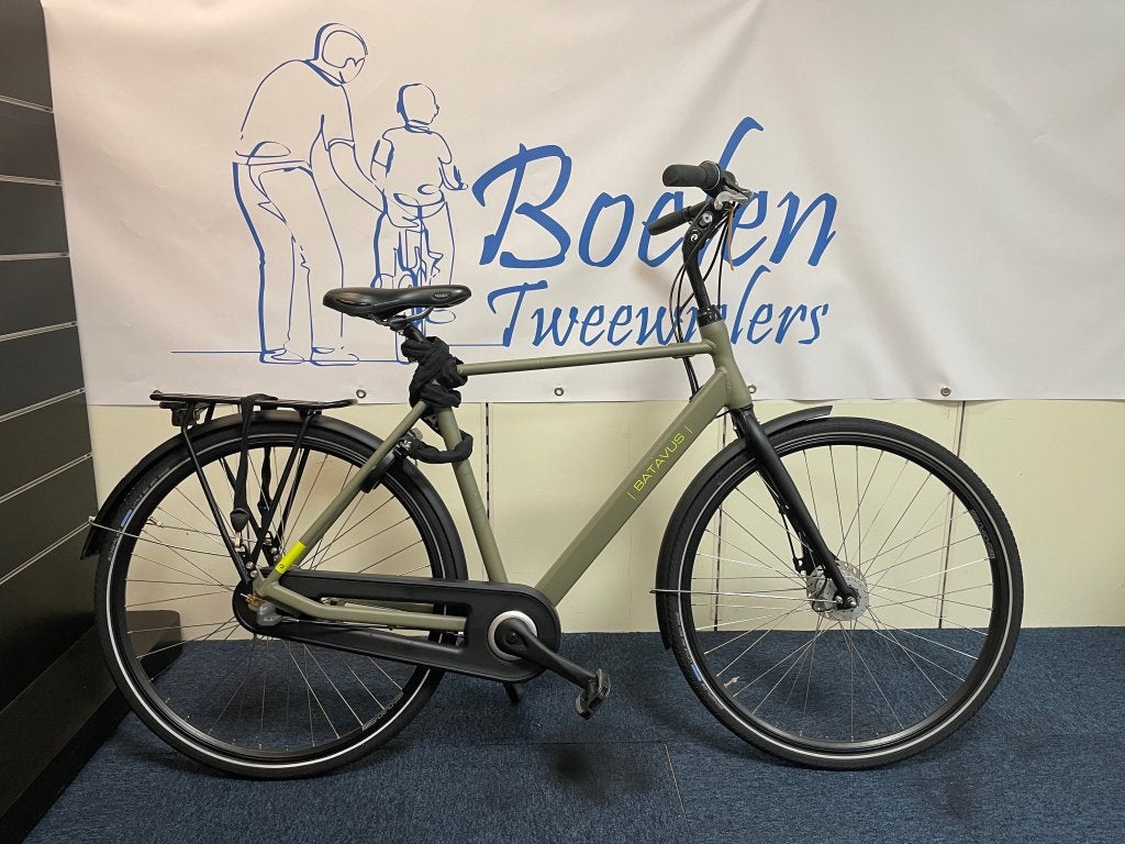 Batavus Fonk 28 inch 57cm frame 3v Herenfiets Groen Matt, Ophalen, Batavus, Versnellingen, Batavus