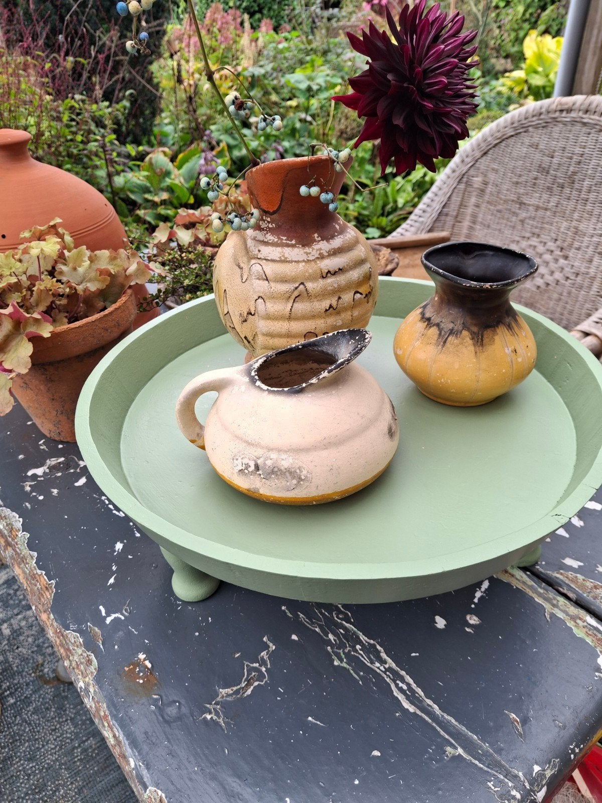 Vintage Aardewerken Kan/Vaas - 20 cm hoog, Antiek en Kunst, Ophalen of Verzenden