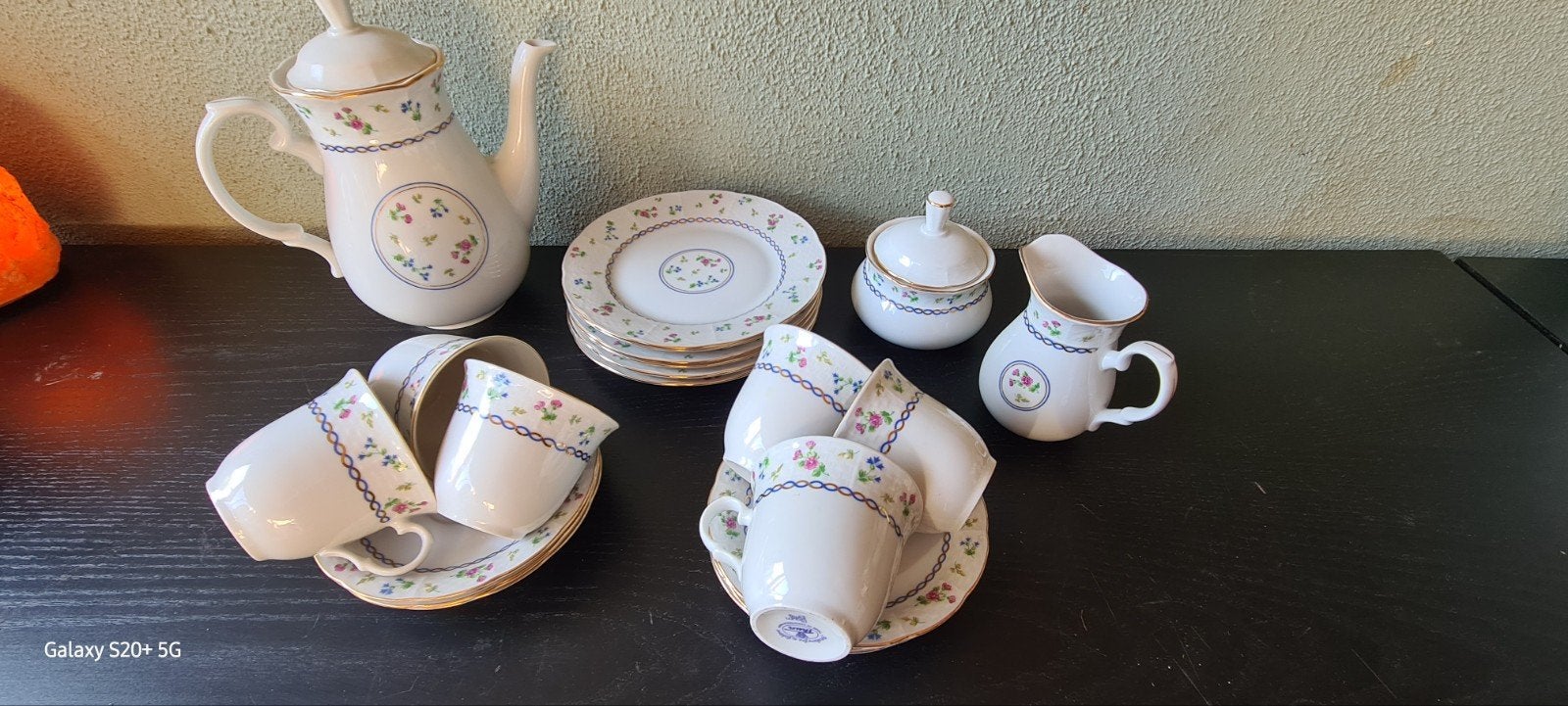 Vintage Baum Bros. Fine Bohemian Porseleinen Koffieservies, Antiek en Kunst, Ophalen