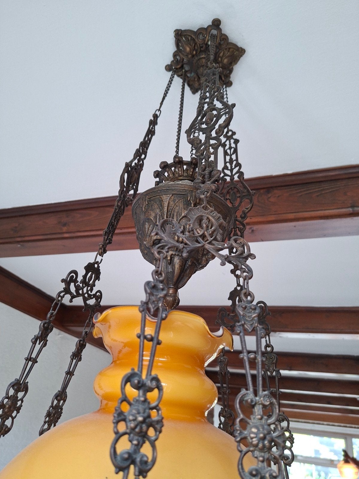 Antieke hanglamp, Huis en Inrichting, Ophalen of Verzenden, Gebruikt