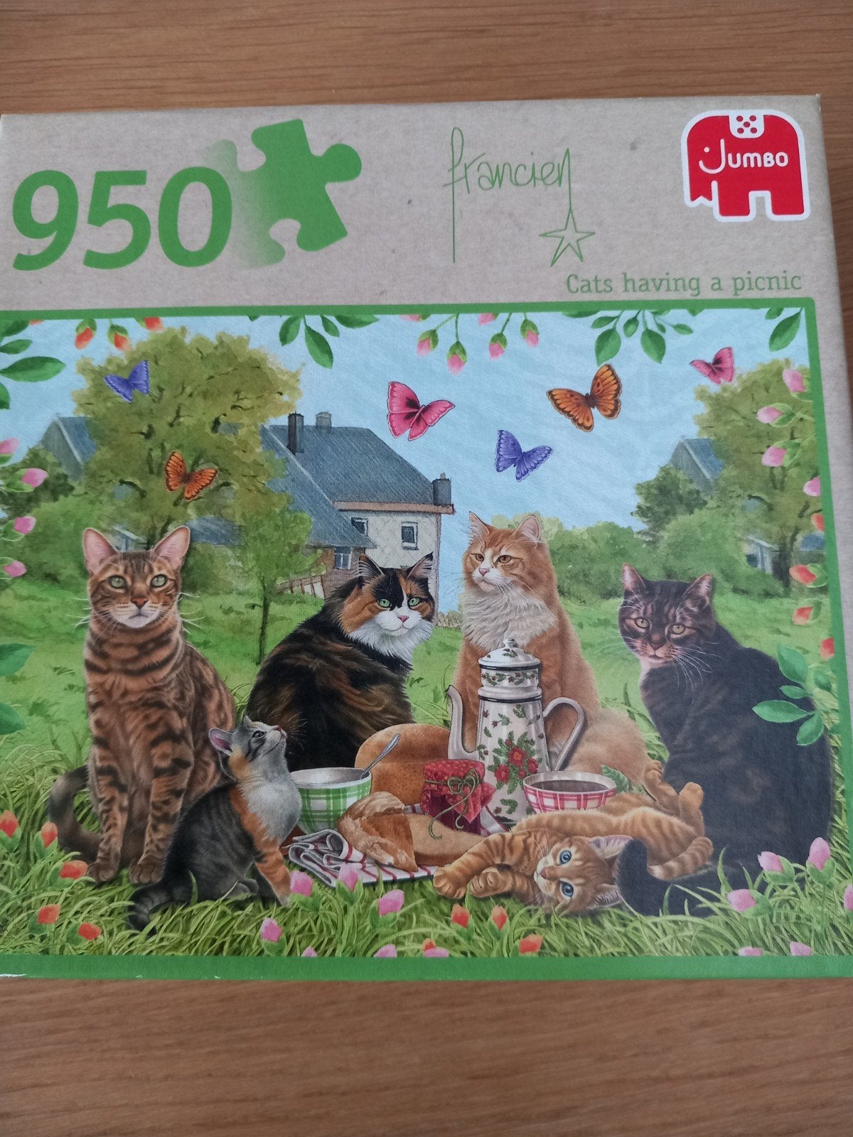Jumbo Francien's Katten Picknick Legpuzzel 950 Stukjes, Ophalen of Verzenden, 500 t/m 1500 stukjes, Nieuw, Legpuzzel
