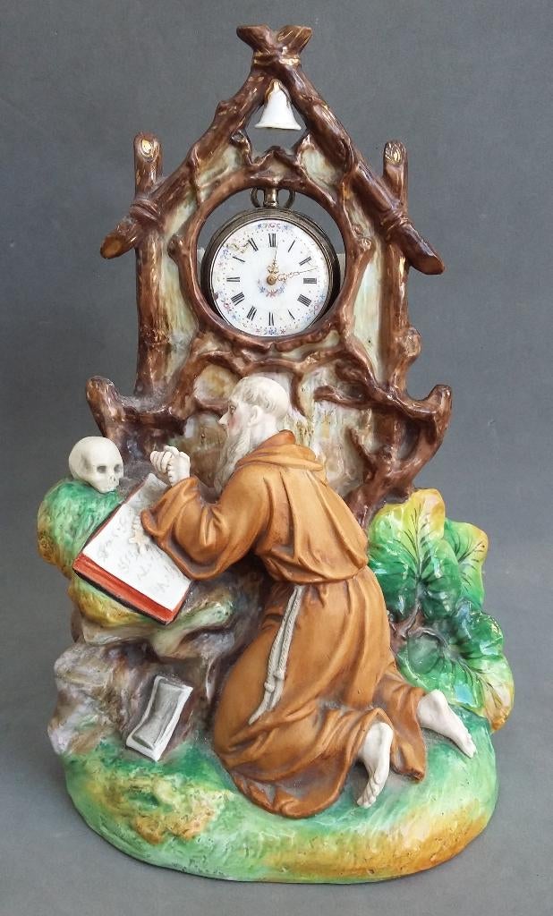 Om 1800-1835 Grote Zakhorloge Houder Vanitas Memento Mori, Ophalen of Verzenden