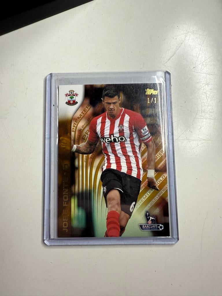 Jose Fonte 1/1 Topps Premier League 2016 Southampton, Ophalen of Verzenden, Zo goed als nieuw, Buitenlandse clubs, Spelerskaart