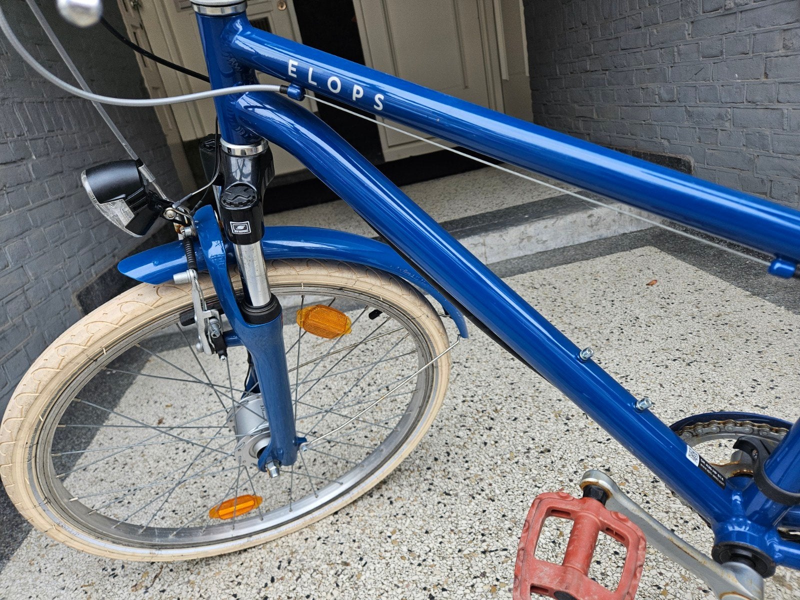 Elops Stadsfiets 24 inch- Blauw met Versnellingen, Overige merken, Gebruikt, Velgrem, Versnellingen