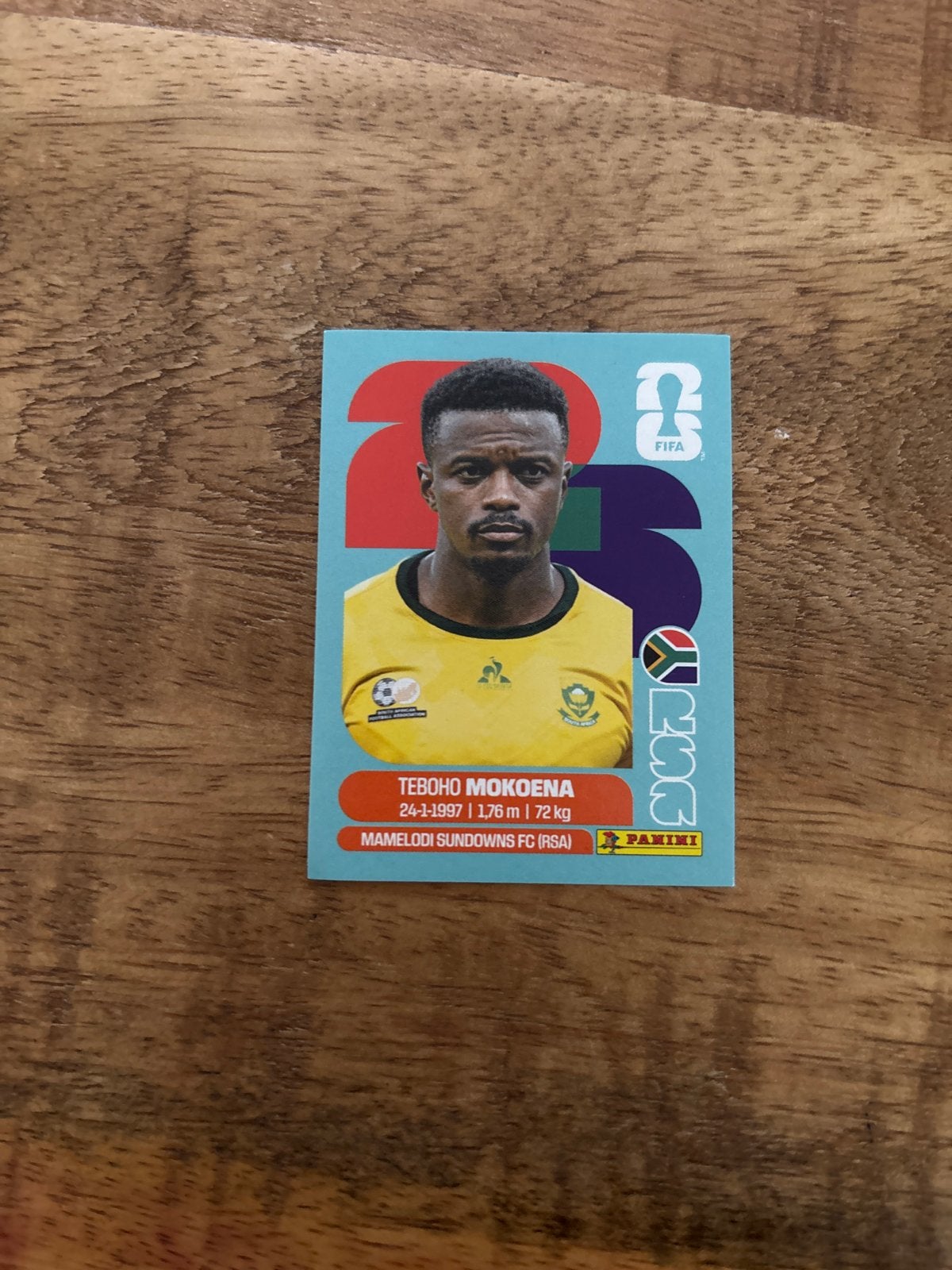 Panini FIFA World Cup 2026 Teboho Mokoena Sticker RSA 11, Hobby en Vrije tijd, Stickers en Plaatjes, Ophalen, Nieuw, Sticker