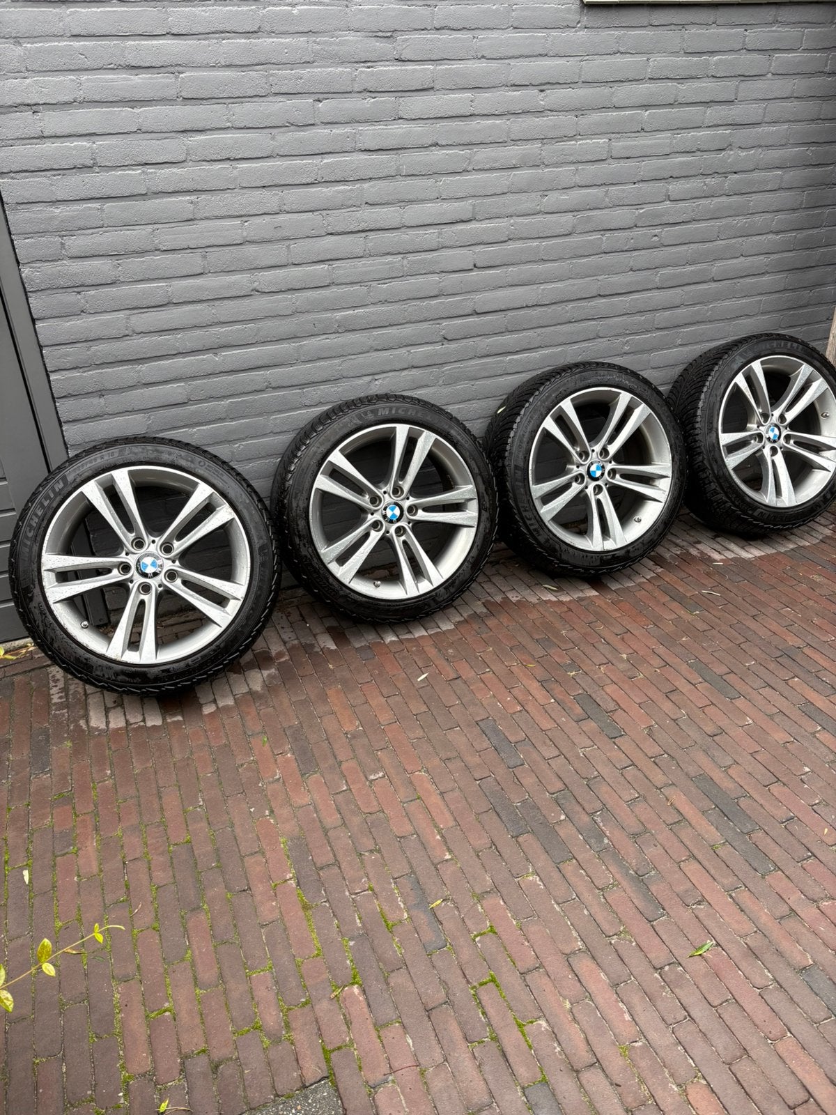 BMW 3 serie F31/F30 18 inch velgen met winterbanden, Ophalen, 18 inch, Gebruikt, Velg(en)