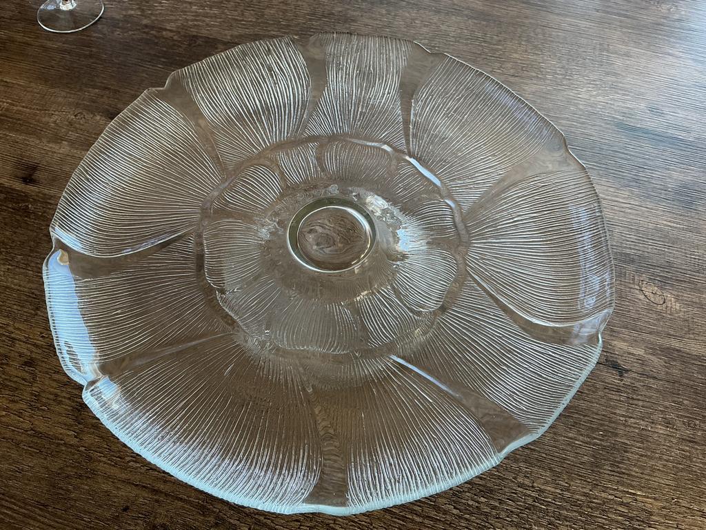 Vintage Arcoroc Luminarc taartplateau op voet, Ophalen of Verzenden