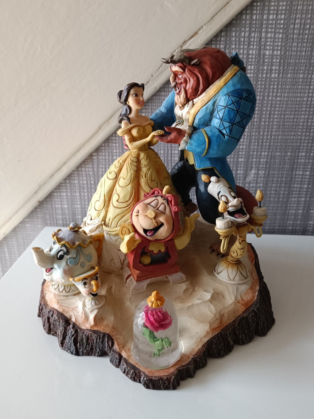 Disney Belle Carved by Heart Figuur, Ophalen of Verzenden, Assepoester of Belle, Zo goed als nieuw, Beeldje of Figuurtje
