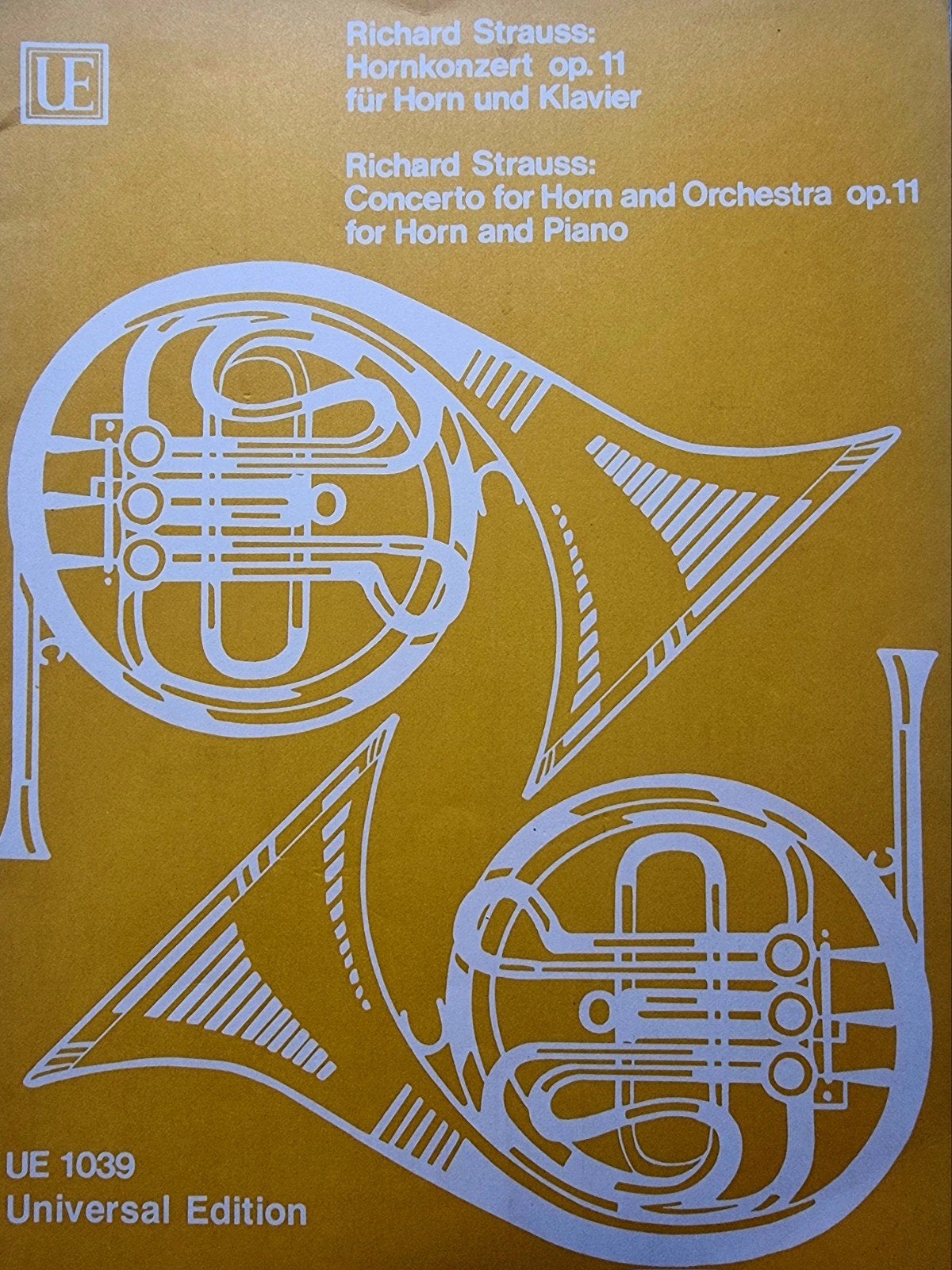 Richard Strauss: Hoornconcert op. 11 Hoorn en Piano Div32, Hoorn, Gebruikt, Klassiek, Ophalen of Verzenden