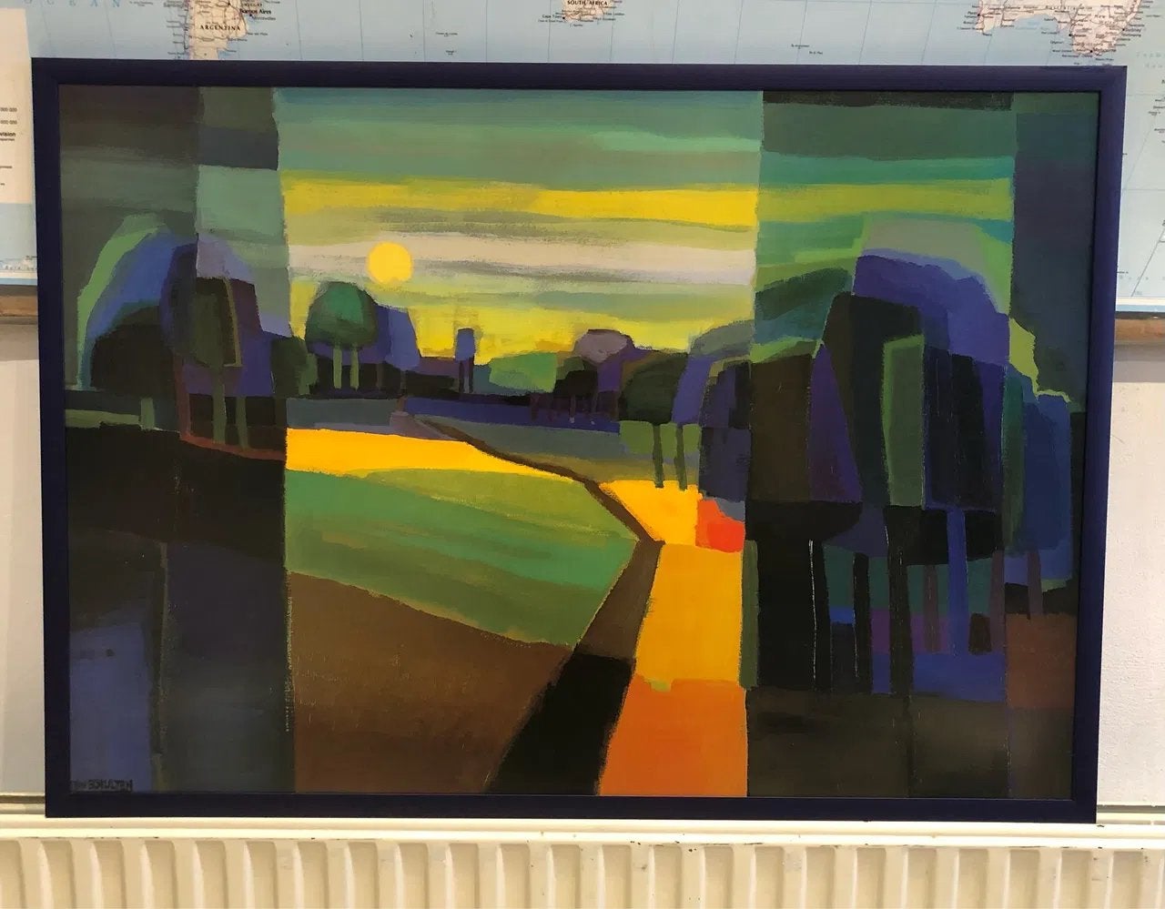 Ton Schulten print - 100x75cm in lijst, Landschap, Papier/karton, Ophalen of Verzenden, Ingelijst