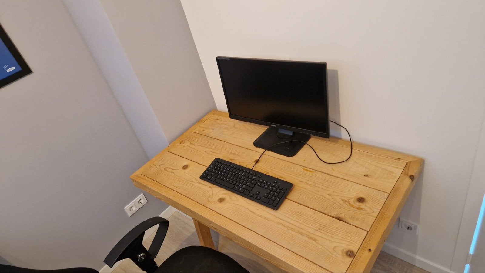 Steigerhouten bureau - Handgemaakt, Hout, Bruin, Ophalen of Verzenden, Zo goed als nieuw