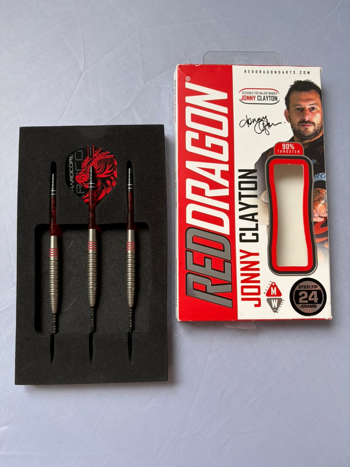Jonny Clayton dartpijlen 2.0 SteelTip 24 gram, Ophalen of Verzenden, Zo goed als nieuw, Pijlen
