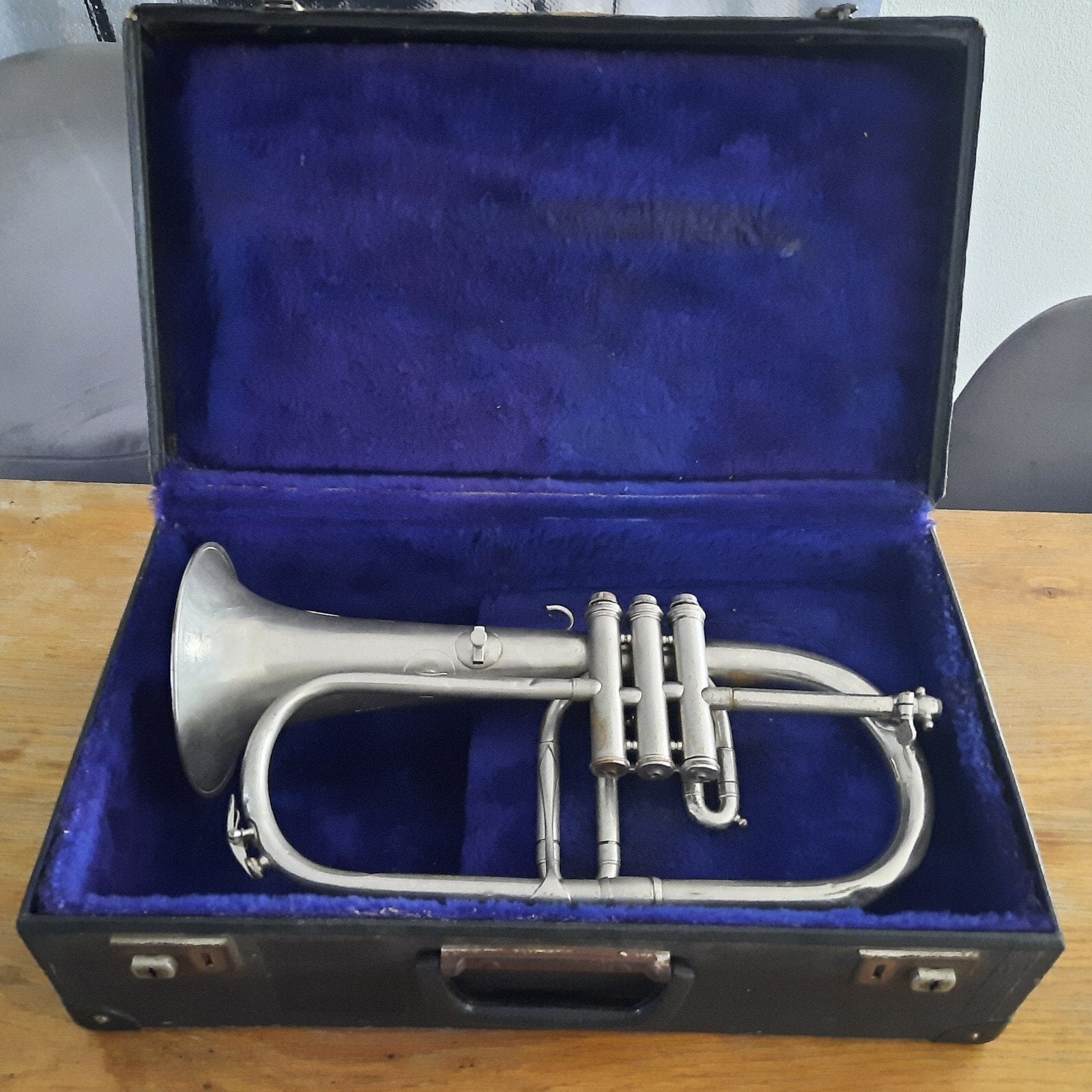 Vintage Vogelas C. Mahillon Brussel Bugel met Koffer, Muziek en Instrumenten, Ophalen, Gebruikt, Overige typen, Met koffer